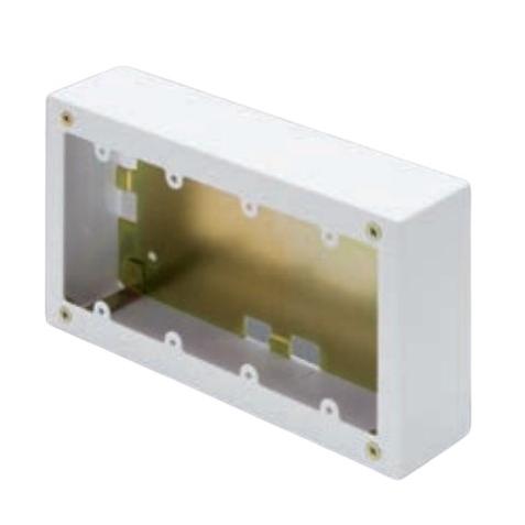 マサル工業 AB6142 メタルモール付属品 4個用スイッチボックス 深型 ホワイト