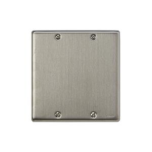 神保電器 BP-0S-2 ステンレスプレート角形ブランクプレート２連用 取付枠付