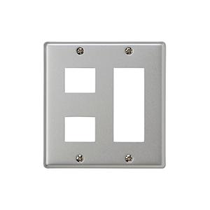神保電器 BP-2+3A ニューメタルプレート ２連用