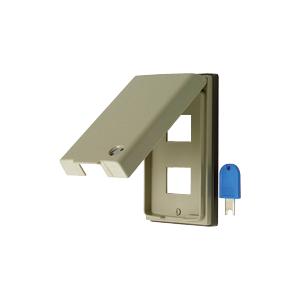 神保電器 BPN-2UWKY 防滴プレートキー付き２個用 樹脂製