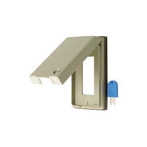 神保電器 BPN-2UWKY 防滴プレートキー付き３個用 樹脂製