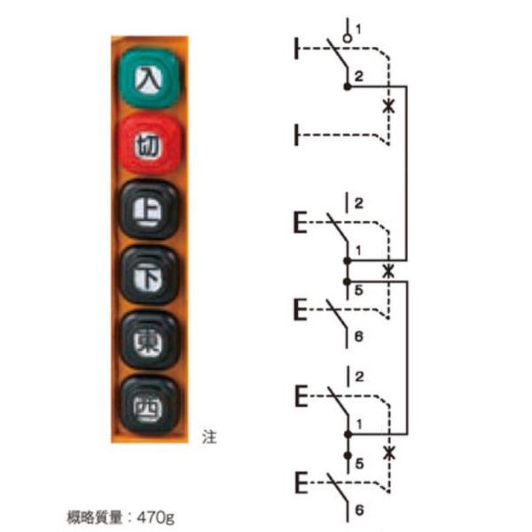 【受注生産品】パトライト （旧春日電機） COB83-A13 ホイスト用押ボタン開閉器 ユニット固定...