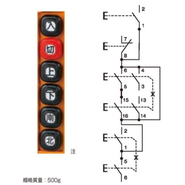 【受注生産品】パトライト （旧春日電機） COB83-A16 ホイスト用押ボタン開閉器 ユニット固定...
