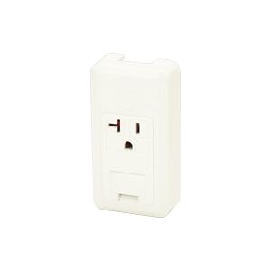 神保電器 CS-ITGE-PW 露出形アースターミナル付接地15A・20A共用コンセント