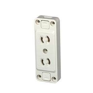 東芝ライテック DC1292 SL角形抜止ダブルコンセント