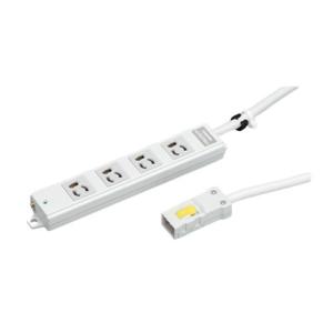 東芝ライテック DC8124EN-3 ハーネス用OAタップ4コ口 抜け止め形 ケーブル長3m DC8...