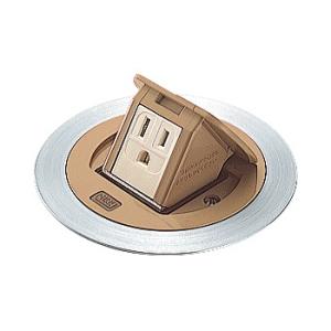 パナソニック DU1102ATK ビル用F型アップコン丸型 1コ口アース付 バーチ 2P 15A 1...