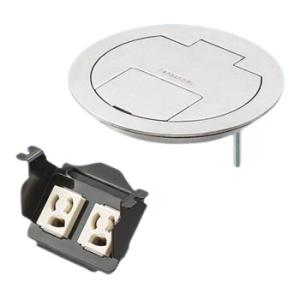 パナソニック DU7743K フラット型フロアコン抜け止め 2P15A125V アース付2コ口