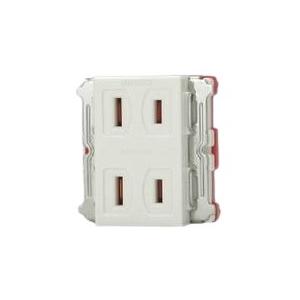 神保電器 EG-55-PW ニューマイルドビーシリーズ ダブルコンセント 2コモジュール