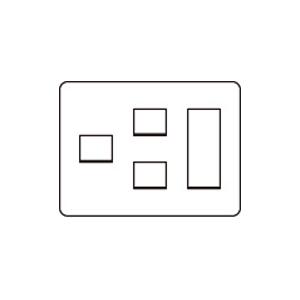 神保電器 HBP-1+2+3U PW ホームエレガンスプレート ３連用