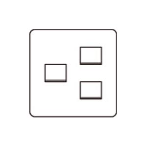 神保電器 HBP-1+2U PW ホームエレガンスプレート 2連用