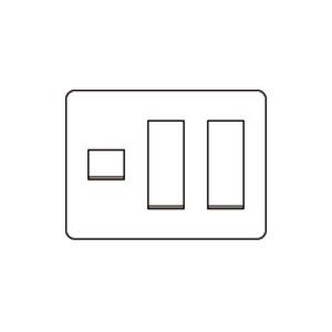 神保電器 HBP-1+3U-2 PW ホームエレガンスプレート ３連用