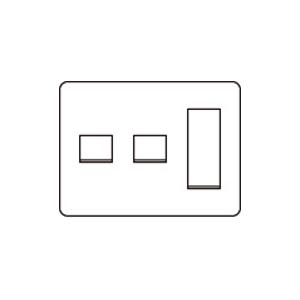 神保電器 HBP-1U-2+3U PW ホームエレガンスプレート ３連用