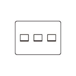 神保電器 HBP-1U-3 PW ホームエレガンスプレート ３連用