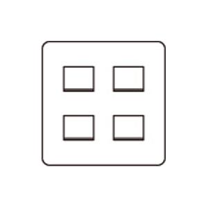 神保電器 HBP-2U-2 PW ホームエレガンスプレート 2連用