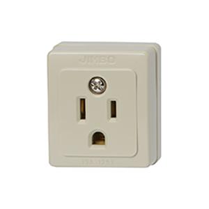 神保電器 JE-5G 露出接地コンセント 2極接地極付 15A 125V