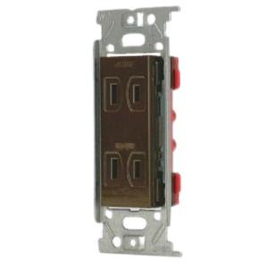 【受注品】神保電器 JEC-BN-55-C 埋込ダブルコンセント 金属枠 チョコレート色