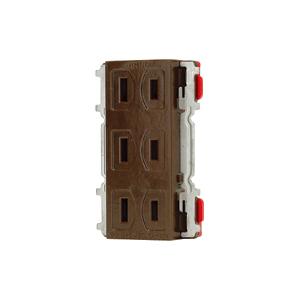 【受注品】神保電器 JEC-BN-555K-C 埋込トリプルコンセント チョコレート色