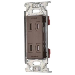 【受注品】神保電器 JEC-BN-55F-C 扉付ダブルコンセント 金属枠 チョコレート色