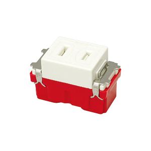 神保電器 JEC-BN-5F-PW ニューマイルドビーシリーズ 扉付シングルコンセント