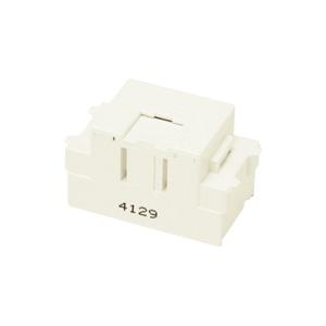 神保電器 JEC-BN-WUK2C-PW 電話用埋込モジュラージャック薄形コンデンサー内蔵形 ６極２...