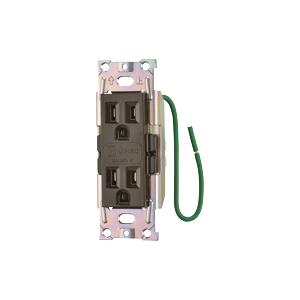 【受注品】神保電器 JME-BN-55GH-AC 医用埋込接地ダブルコンセント（チョコ）