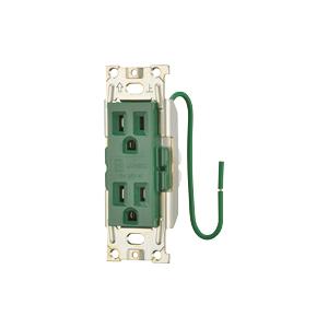 【受注品】神保電器 JME-BN-55GH-AM 医用埋込接地ダブルコンセント（緑）