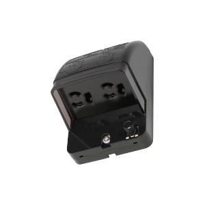 神保電器 JW-B-9G9GE-B アースターミナル付防雨形抜止接地ダブルコンセント 黒