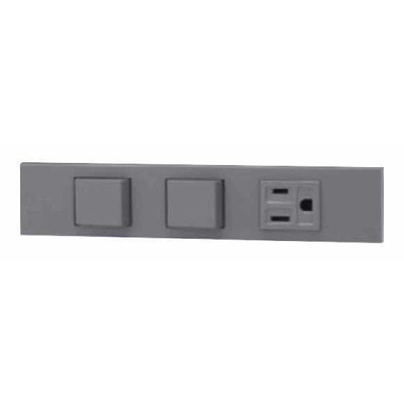 神保電器 KAG-3510 3路+3路+接地コンセントセット【KAG-3510(SG)】  JIMB...