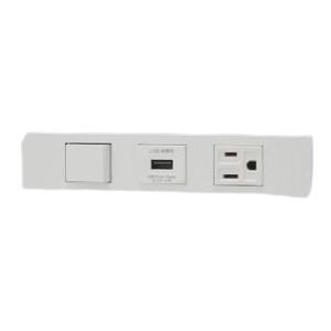 神保電器 KAG-3581 NKシリーズ 3路＋USBコンセント＋接地コンセントセット ピュアホワイ...