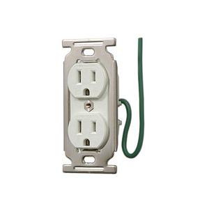 明工社 ME2851 医用接地埋込ダブルコンセント (白)