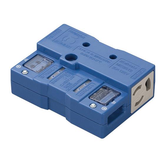 明工社 ME8612 アクセスフロア用コンセントII型 2コ口 （結線完了表示付）（標準色）青