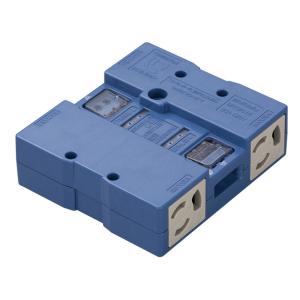 明工社 ME8614 アクセスフロア用コンセントII型 4コ口 （結線完了表示付）（標準色）青