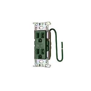明工社 ML1282T3M ML医用接地埋込ダブルコンセント (緑) C形