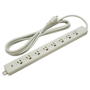 明工社 MR7908TJ5 横形OA用抜け止め接地タップ 8コ口 コード5m 耐トラッキング接地プラ...