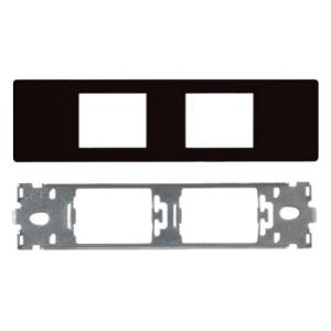 東芝ライテック NDG7122(KS) 機器用コンセントプレート(2個用) 黒色