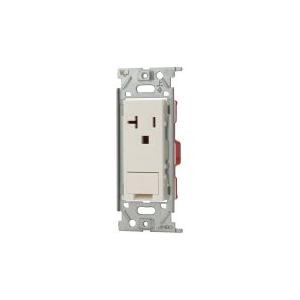 神保電器 NKC-ITGE-PW NKシリーズ 埋込アースターミナル付高容量コンセント 金属枠（シボ...