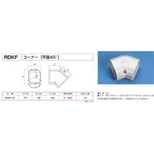 バクマ工業 RDKF-70 エアコン配管化粧カバー スマートダクト RDシリーズ コーナー 平面45...