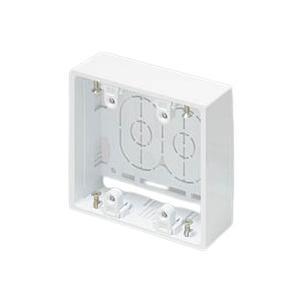 【アウトレット】マサル工業 SFBA22 ニュー・エフモール付属 露出ボックス 2個用 浅型 ホワイ...