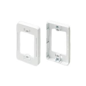 マサル工業 SFBK12 ニュー・エフモール付属品コンセント用引出フレーム1個用ホワイト