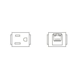 【受注品】寺田電機 SFC90012 器具ブロック（接地2P 15A 125V×1 / CAT5Eモ...