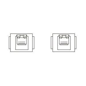 【受注品】寺田電機 SFC90086 器具ブロック（CAT6モジュラジャック×2）