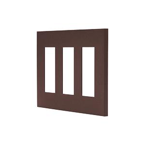 神保電器 SLP-3UF-3(チョコ) ＳＬＰプレート３連用 ９個口