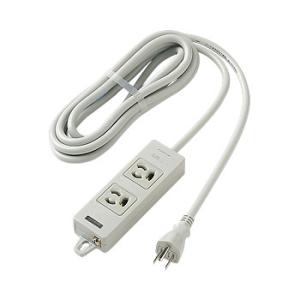 パナソニック WCH24323H OAタップ(接地15A抜け止め形)(2コ口・グレー)(3mコード付...