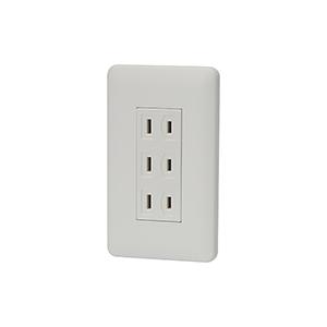 神保電器 WJ03402PW J・WIDEシリーズ トリプルコンセント セット品