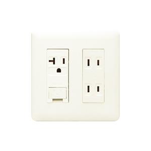 神保電器 WJ33415PW J・WIDEシリーズ アースターミナル付 15A・20A共用接地コンセ...