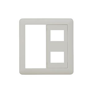 神保電器 WJC-S2 J・WIDEシリーズ スイッチコンセントプレート2連用(スイッチ+2口)