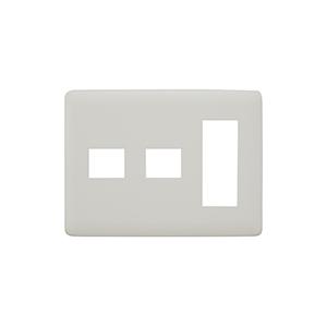 神保電器 WJD-113 J・WIDE SLIMシリーズ 2ピースコンセントプレート ３連用 1+1...