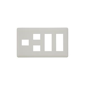 神保電器 WJD-1233 J・WIDE SLIMシリーズ 2ピースコンセントプレート 4連用 1+...