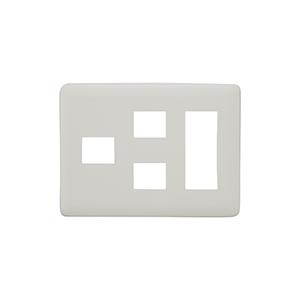 神保電器 WJD-123 J・WIDE SLIMシリーズ 2ピースコンセントプレート ３連用 1+2...